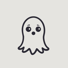 Cute Ghost Logo EPS Format Design Very Cool