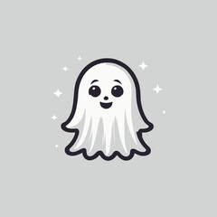 Cute Ghost Logo EPS Format Design Very Cool