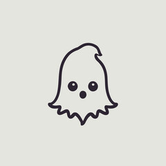 Cute Ghost Logo EPS Format Design Very Cool
