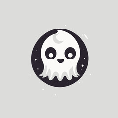 Cute Ghost Logo EPS Format Design Very Cool