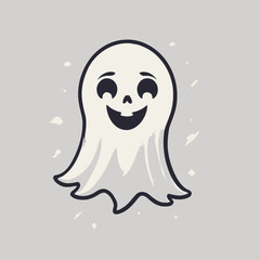 Cute Ghost Logo EPS Format Design Very Cool