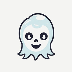 Cute Ghost Logo EPS Format Design Very Cool