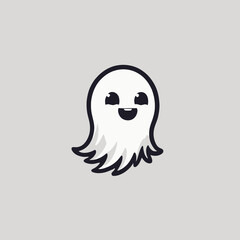 Cute Ghost Logo EPS Format Design Very Cool