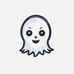 Cute Ghost Logo EPS Format Design Very Cool