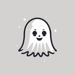 Cute Ghost Logo EPS Format Design Very Cool