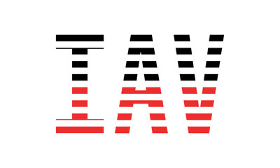 IAV three initial letter iconic line negative space minimal logo design vector template. monogram, abstract, wordmark, business, typography, minimalist, brand, company, flat, modern, unique, simple