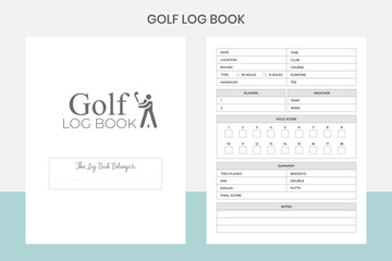 Golf Log Book Kdp Interior