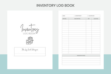 Inventory Log book Kdp Interior