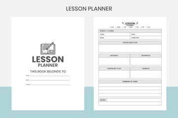 Lesson Planner Kdp Interior