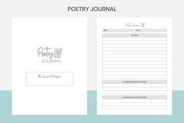 Poetry Journal Kdp Interior