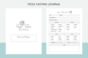 Fototapeta na wymiar Pizza Tasting Journal Kdp Interior