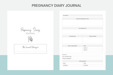 Pregnancy Diary Journal Kdp Interior