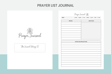Prayer List Journal Kdp Interior