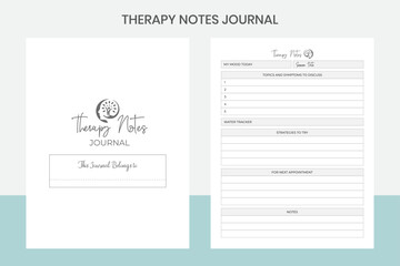 Therapy Notes Journal Kdp Interior