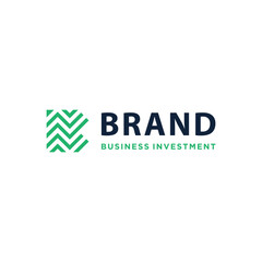 Fototapeta premium Modern Initial Letter B With Growth Investment Statistics Diagram For Business Accounting and Marketing Logo design.