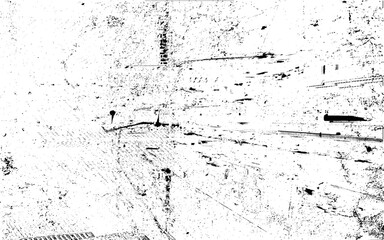 Grunge Black And White Urban Vector Texture Template. Dark Messy Dust Overlay Distress Background. Easy To Create Abstract Dotted, Scratched, Vintage Effect With Noise And Grain