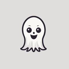 Cute Ghost Logo EPS Format Design Very Cool