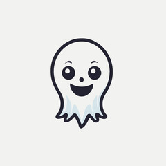 Cute Ghost Logo EPS Format Design Very Cool