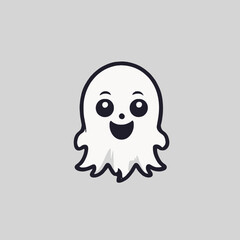 Cute Ghost Logo EPS Format Design Very Cool