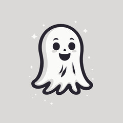 Cute Ghost Logo EPS Format Design Very Cool