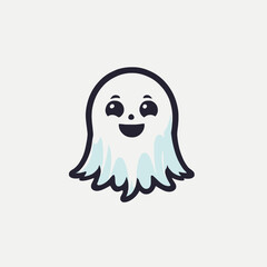 Cute Ghost Logo EPS Format Design Very Cool