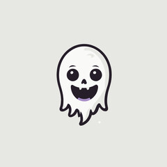 Cute Ghost Logo EPS Format Design Very Cool