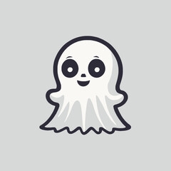 Cute Ghost Logo EPS Format Design Very Cool