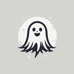 Cute Ghost Logo EPS Format Design Very Cool