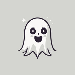 Cute Ghost Logo EPS Format Design Very Cool