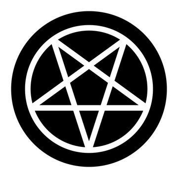 satanism glyph icon