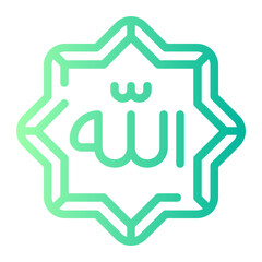 Allah gradient icon