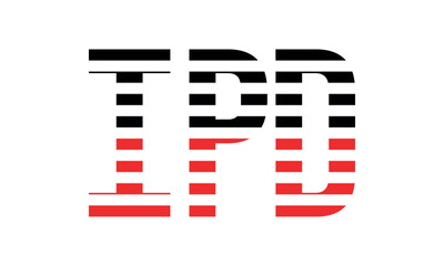 IPD three initial letter iconic line negative space minimal logo design vector template. monogram, abstract, wordmark, business, typography, minimalist, brand, company, flat, modern, unique, simple