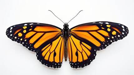 Fototapeta premium Monarch Butterfly Isolated. Generative AI