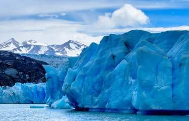 Crédence de cuisine en verre imprimé Cuernos del Paine Grey Glacier , Torres del Paine National Park, Chile