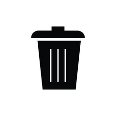 Flat Bin Icon Symbol Vector Illustration