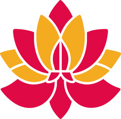 Happy Diwali festival design element, lotus flower
