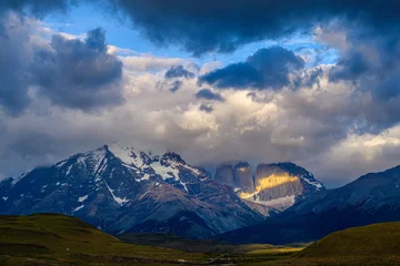 Crédence de cuisine en verre imprimé Cuernos del Paine Laguna Amarga - Paine Massif, Torres del Paine National Park