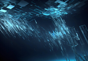 Deep blue, collection 2. High tech deep water, organic light structure.