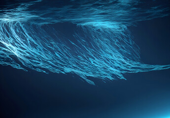 Deep blue, collection 2. High tech deep water, organic light structure.