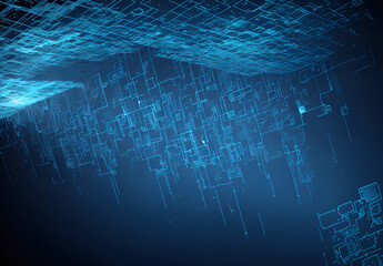 Deep blue, collection 2. High tech deep water, organic light structure.
