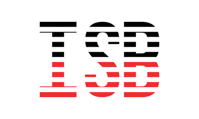 ISB three initial letter iconic line negative space minimal logo design vector template. monogram, abstract, wordmark, business, typography, minimalist, brand, company, flat, modern, unique, simple