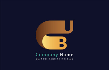 bu letter colorful logo in the circle. Vector Logo Illustration.