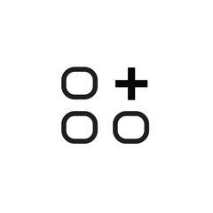 layout grid add icon. Flat style design isolated on white background.