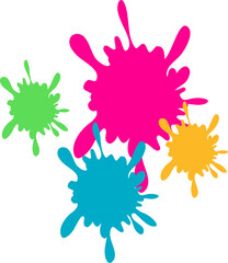 Happy holi festival design element, holi festival design concept decoration	
