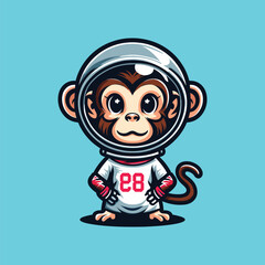 MONKEY ASTRONAUT ILLUSTRATION VECTOR