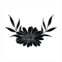 Hand drawing style of flower vector. it is suitable for plant or flower icon, sign or symbol.