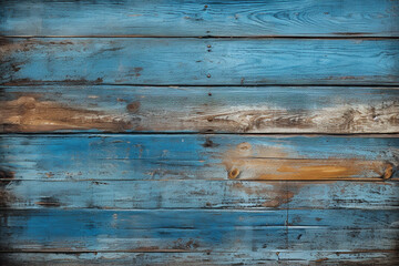 Timeber blue wooden vintage texture and background copy space. Generative ai.