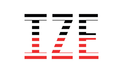 IZE three initial letter iconic line negative space minimal logo design vector template. monogram, abstract, wordmark, business, typography, minimalist, brand, company, flat, modern, unique, simple
