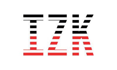 IZK three initial letter iconic line negative space minimal logo design vector template. monogram, abstract, wordmark, business, typography, minimalist, brand, company, flat, modern, unique, simple