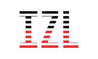 IZL three initial letter iconic line negative space minimal logo design vector template. monogram, abstract, wordmark, business, typography, minimalist, brand, company, flat, modern, unique, simple